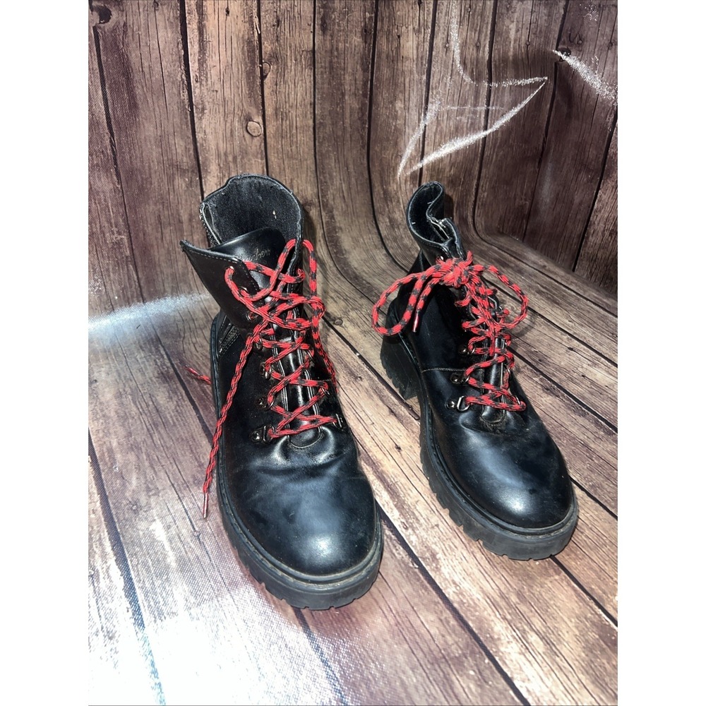 Skechers Teen Spirit Y2K Combat Boots Size 9.5 Ankle Boot - Picture 1 of 4